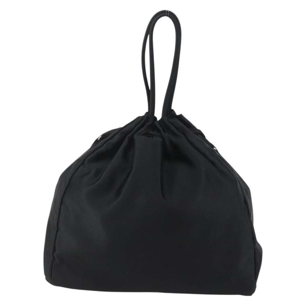 Prada Satin Purse Handbag Black Velour